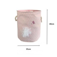 아기 세탁 바구니 귀여운 공룡 접이식 장난감 보관 양동이 피크닉 더러운 옷 바구니 상자 캔버스 보관 상자 만화 동물, 208 백조, 1개