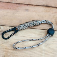 桃園出貨- 防丟傘繩扣戰術多功能戶外野營應急求生鑰匙工具個性腰掛繩, 沙漠「水滴扣」, 1個