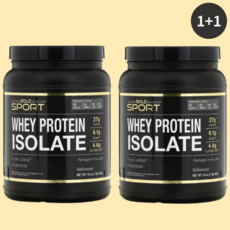 캘리포니아 골드 뉴트리션 SPORT 분리 유청 단백질 무향 90% 단백질 빠른 흡수 쉬운 소화 단일 공급원 A등급 위스콘신 미국 유제품 1 l, 2개, 454g