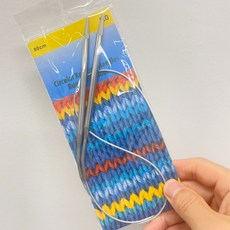 메탈 줄바늘 80cm 뜨개용품 뜨개도구 5가지 사이즈, 1개