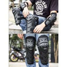 오토바이무릎보호대 팔꿈치 덮개 바이크워머 보호장비, 검정, 1개