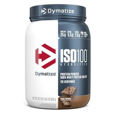 Dymatize ISO 100分離水解乳清蛋白粉 布朗尼風味, 660g