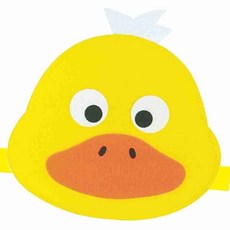 동물머리띠 노랑오리 파티용품