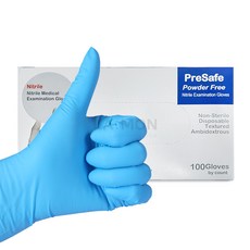 프리세이프 파우더프리 니트릴 장갑 100매입, S 100매입, 1개, S