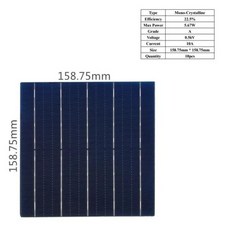 단결정 태양 전지 A 등급 PERC 22% 고효율 DIY 태양 전지 패널 충전기 10 개/개, 4) 다크 블루