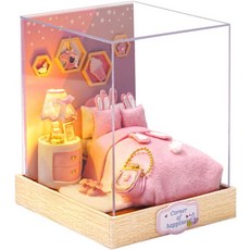 로맨틱 아트워크 선물을 위한 가구가 있는 플레버 인형의 집 미니어처 DIY 하우스 키트 크리에이티브 룸 크러쉬 모먼트, Crushing Moment