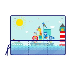 JoyBaby汽車遮陽簾，可收納車窗簾，吸盤式抗UV伸縮遮光窗簾，附收納網格，有效隔熱防曬, 遠航, 1個