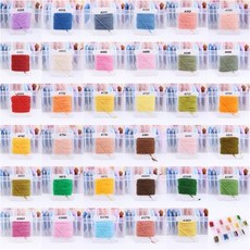 자수공예 DIY 수예실 실감기 정리함세트 2호 4M 35색 택1, 312-벽청색__낱계 열개입_1봉