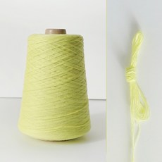 크레커 옐로우 코튼100[4합] 뜨개실 콘사, 300g