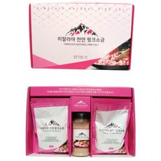 핑크솔트 히말라야 소금 답례품 미네랄(3종) 소금선물세트/소금세트/추석선물세트/명절 설날선물세트/천연소금, 행복세트(4종)