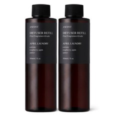 1+1 에이센트 실속형 디퓨저 리필 200ml 2구, 2개, 에이프릴런더리