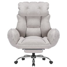 벤트론스 침대형 리클라이너 사무용 컴퓨터 의자, 플리스_그레이