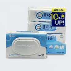 깨끗한나라 물티슈 캡형 60매 4개 dhy+787af