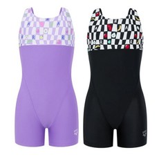 [브랜드정품]아레나 아레나 여아동 A5SG1GL08 피에스타 U백 3부반신 강습수영복 휴가수영복