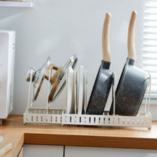 프라이팬 정리대 주방 뚜껑 보관함 냄비 정리대 거치대 후라이팬 싱크대 수납함 정리함 씽크대 수납장 선반