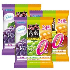 오리히로 곤약젤리 칼로리제로 파우치 대용량 (거봉&머스캣&망고 / 24개입) 3세트