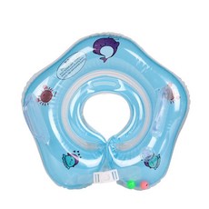 24H出貨海豚 嬰兒游泳脖圈 嬰兒泳圈 厚款充氣游泳圈 造型充氣游泳圈 戲水玩具 泡溫泉可用【SV6710】BO雜貨, 1個, 藍色, 藍色