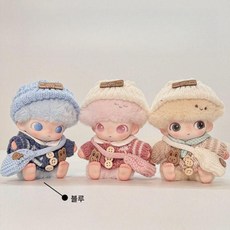 팝마트 디무 새로운 시작의 일기 시리즈 니트 모자 스웨터 가방 세트 인형옷 인형제외, 블루 니트 모자+스웨터+가방 세트-인형 제외, 디무에 적용됨