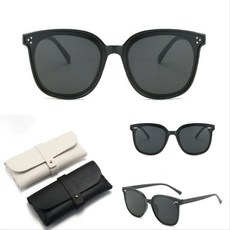 자외선차단 패션 선글라스+가죽케이스 남녀공용 선글라스