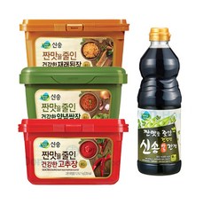 신송 짠맛을줄인건강한 양조간장 900ml 양념쌈장 고추장 재래된장, 1kg, 1개
