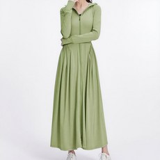 Serlace 女神長款收腰防曬裙 全身防曬衣 防紫外線抗UV輕薄連帽雙拉鏈外套