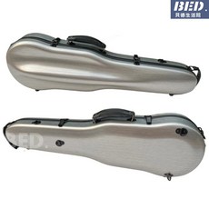 小提琴琴盒 新款碳纖維4/4小提琴琴盒子 輕便雙肩背帶提手琴包 航空托運 琴盒 琴箱 樂器配件, 1個, 4/4【銀灰拉絲】, 銀灰拉絲