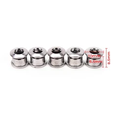MUQZI 5개 체인링 볼트 크랭크 티타늄 합금 체인 자전거 나사, 09 Golden 5PCS 6.5MM