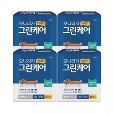 액티브 그린케어 클린 10매x4팩 학교 관공서 요실금패드 성저귀 산모용패드 위생깔개 까는기저귀 매트, 10개입, 4개