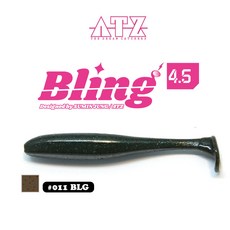 ATZ 블링 4.5 Bling 4.5 배스루어 배스낚시 쉐드웜 섀드웜, 011(BLG), 1개, 14g