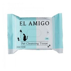 강아지 다용도 티슈 20매 애견 눈물 발 똥꼬 클렌징, 1개, 147g