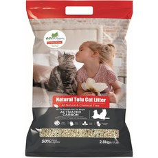 艾可ECO 輕質極細豆腐貓砂 活性碳配方 2.8kg 快速凝結低粉塵可沖馬桶, 1個, 艾可輕質型貓砂-活性碳