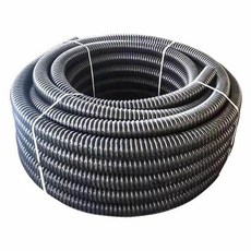 하수관료 오수관 PVC 미포장 구부릴 유공관 커버 튜브 50mm 50m 내경 천X 천공