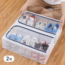 인헨스몰 투명정리 먼지차단 신발보관함, 2개