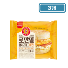 삼립 로만밀 햄치즈에그머핀, 3개, 150g