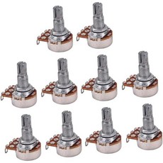 베이스 기타 볼륨 조절용 10개입 포텐시오미터 Bk 교체용 거친 널링 오디오 2363939, 베이스 기타 볼륨 조절용 10개입 포텐시오미터 Bk 교