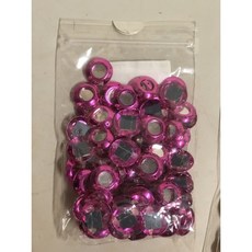 華誠 台製鏡片套 真鏡片 工藝材料 五色 每包一百片裝, 桃紅100片, 1個