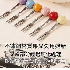 帶果叉的白色果盤，創意簡約零食糖果擺放盤, 叉子6個 無果盤, 1套