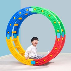 유아체육교구 밸런스 브릿지 구름다리 놀이터 균형, 황록색 반원, 반원형 B타입ㅣ하단이미지 참조, 1개