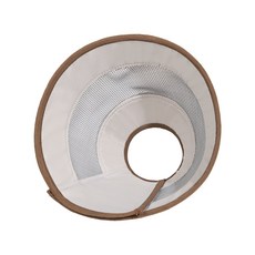 HiDREAM 網格伊莉莎白頸圈 寵物防舔圈 貓狗通用 S/M/L尺寸, 杏仁米,S, 1個