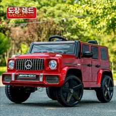 벤츠 전동차 G63 대용량 배터리 지바겐 전기 푸쉬카 자동차, 전기 구동, 1개, 12. 레벨1 페인티드레드디럭스 12V 4구동