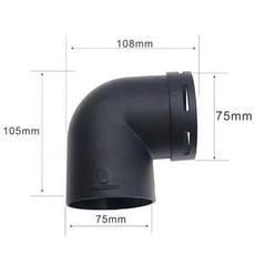 디젤 주차 자동차 히터 액세서리용 플라스틱 공기 파이프 엘보 아울렛 커넥터, 08 75mm A, 1개