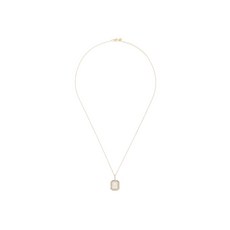 마테오 14K 옐로 골드 U 이니셜 다이아몬드 네크리스