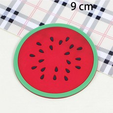 테이블 책상용 미니 실리콘 스탠드 도구 플레이스매트 패드 슬립 홀더 매트 개별 주방, 라운드, M, watermelon