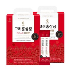 [1+1] 가희담 6년근 고려홍삼정 원기스틱 10g x 110포 홍삼스틱, 2박스, 1.1L