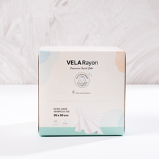 [VELA RAYON] 벨라 레이온 2배 큰 페이스타올 일회용 50매, 1개, 흰색