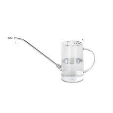不鏽鋼長嘴澆水壺 1L綠色 送噴頭, 1L透明 送噴頭, 1個