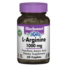 Bluebonnet 左旋精胺酸 1000mg素食錠, 50顆, 1罐