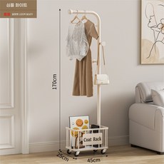 수납행거 옷걸이 모자 인테리어 블랙 스탠드 행거 가방걸이, C. F형 3후크 화이트 굵은 탄소강 소재