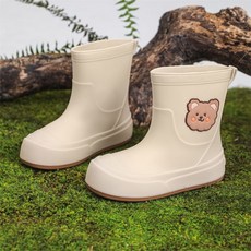 親子雨鞋 兒童雨鞋 可愛小熊雨靴 中筒水鞋 防滑耐磨 防水膠鞋 男女童 厚底雨鞋