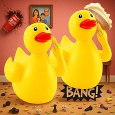 Hungdao 2팩 1.2m(4피트) 거대한 공기 주입식 오리 할로윈 재미있는 고무 오리 대형 블로우 업 오리 공기 주입식 오리 수영장 튜브 할로윈 파티 장식 장난 소품, Hungdao 2팩 1.2m(4피트) 거대한 공기 주입